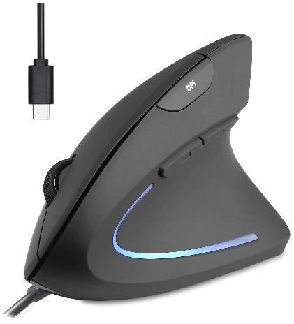 Perixx PERIMICE-513 C Vertikale Ergonomie-Maus USB-C