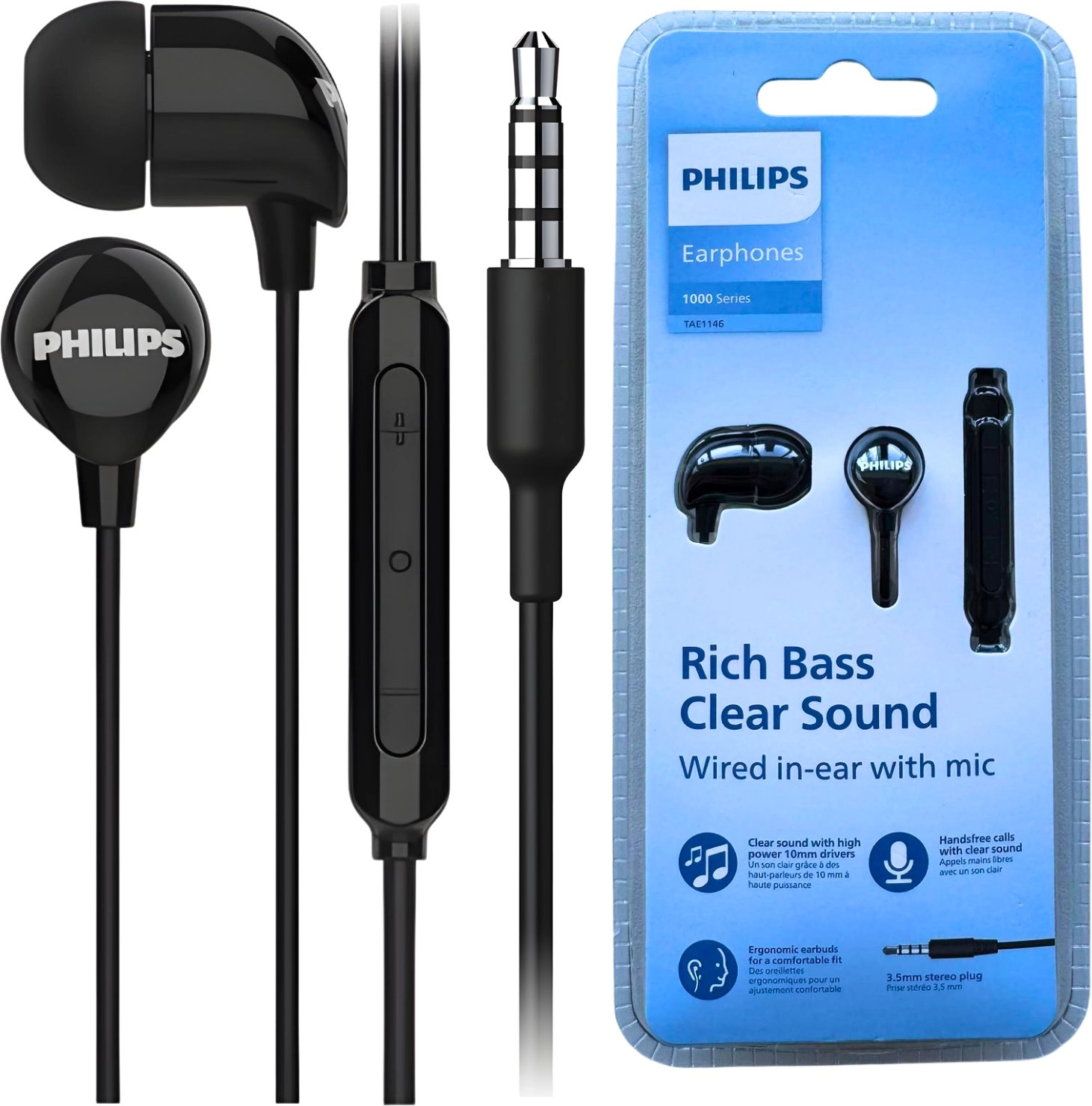 Słuchawki Philips Słuchawki Philips TAE1146BK/10 czarne