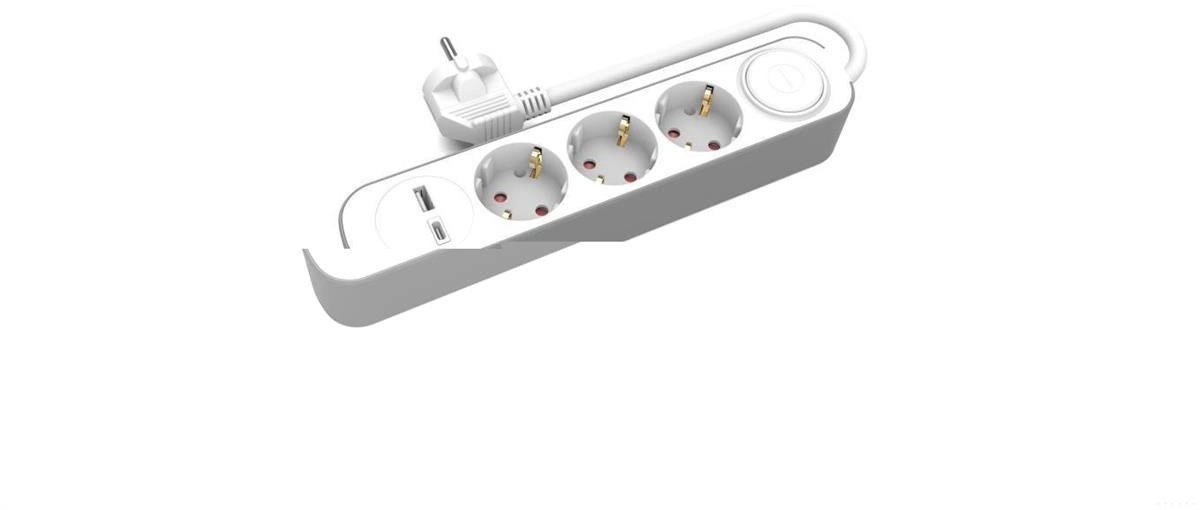 3x permanent extension cable with switch