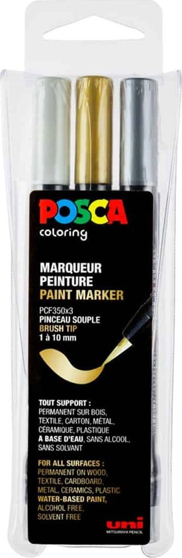 POSCA brush marker set PCF-350 three