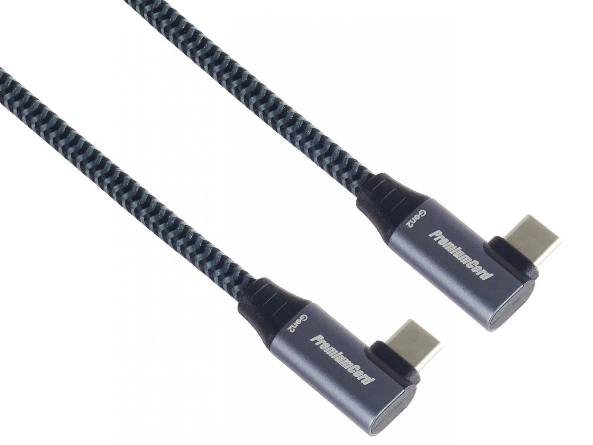 PremiumCord USB-C USB cable 2x curved