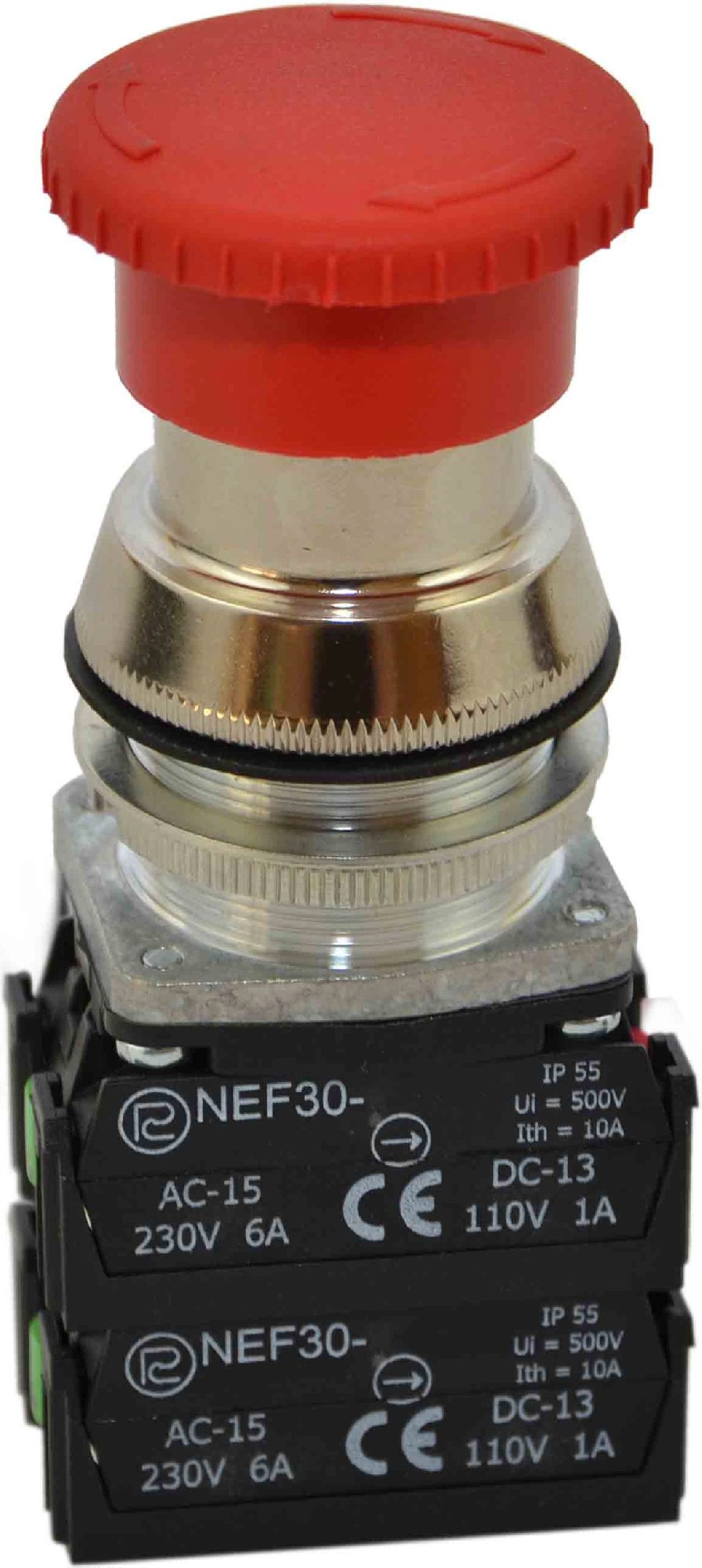 Promet Safety button 30mm 2Z 2R