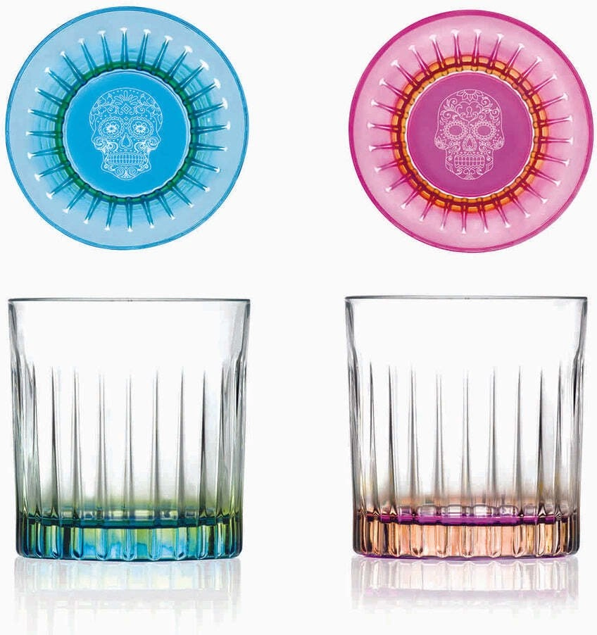 SET OF GLASSES WITH SKULL 360ML