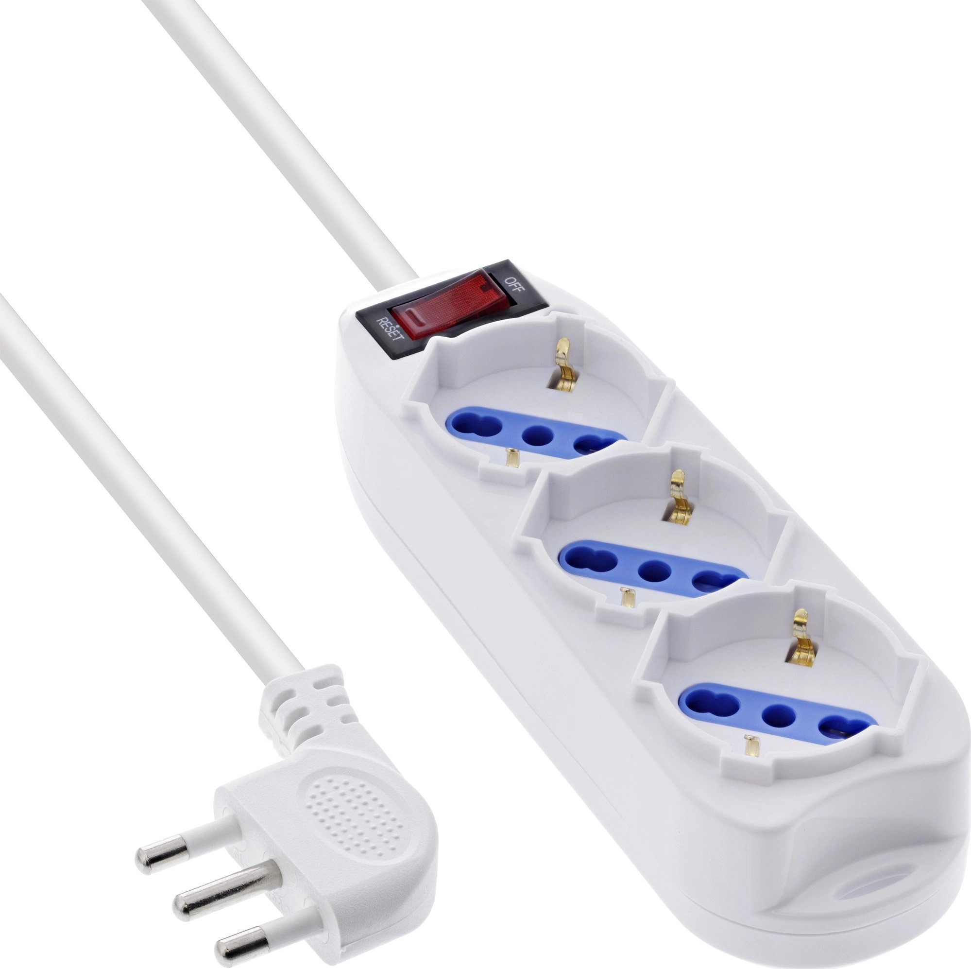 InLine power strip ITALY - 3-way