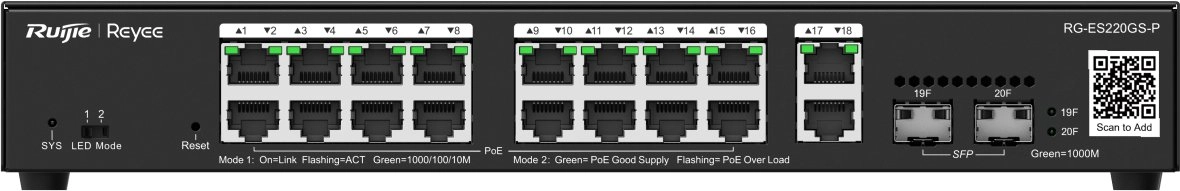 Ruijie Reyee RG-ES220GS-P Switch Smart 20