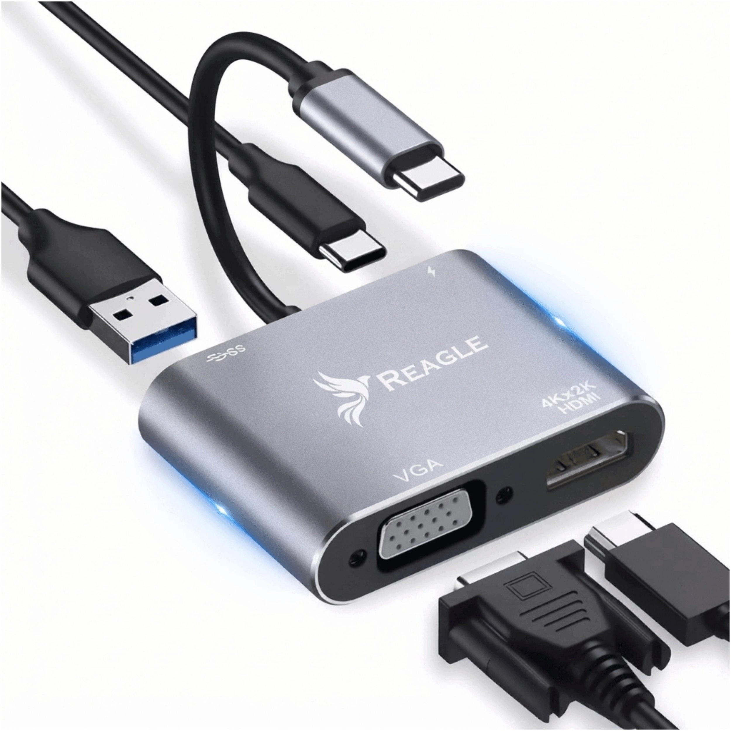 HUB USB Reagle C adapter 4w1