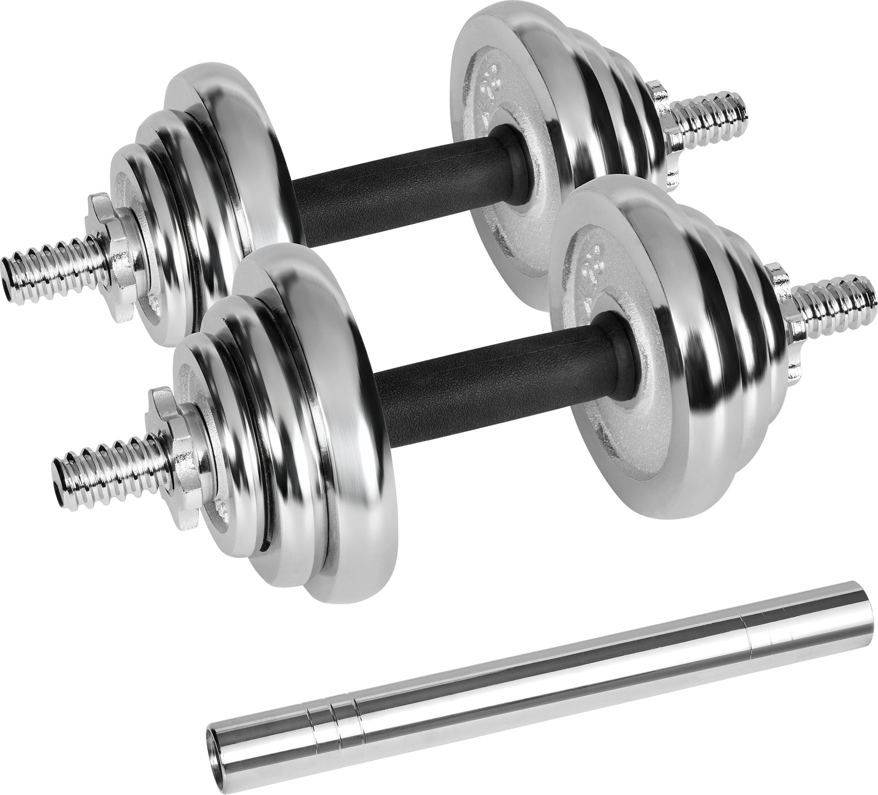 REBEL ACTIVE Chrome Adjustable Dumbbells in