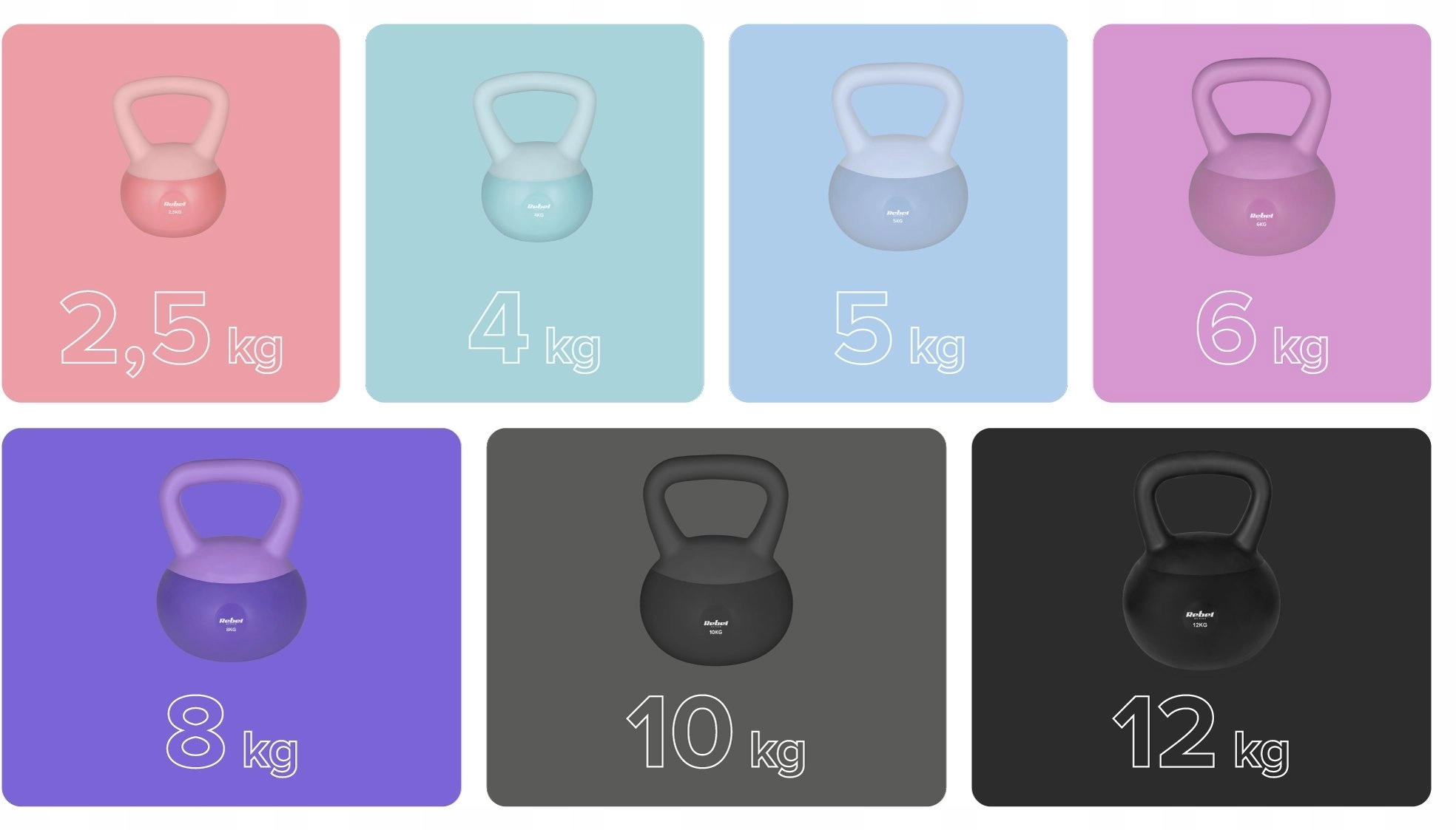Rebel Soft Kettlebell Soft vinyl kettlebell