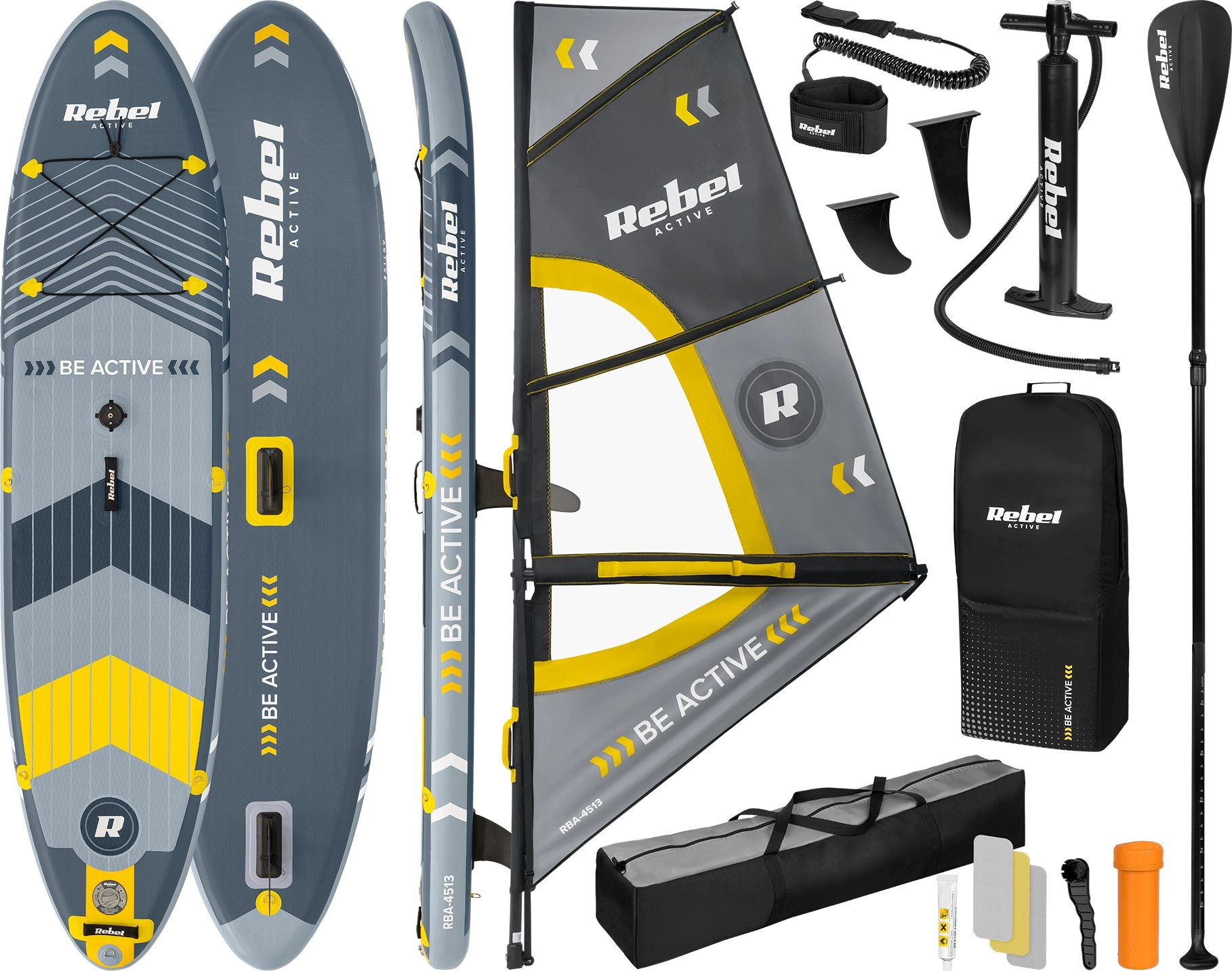 REBEL ACTIVE SUP board  windsurfing  inflatable