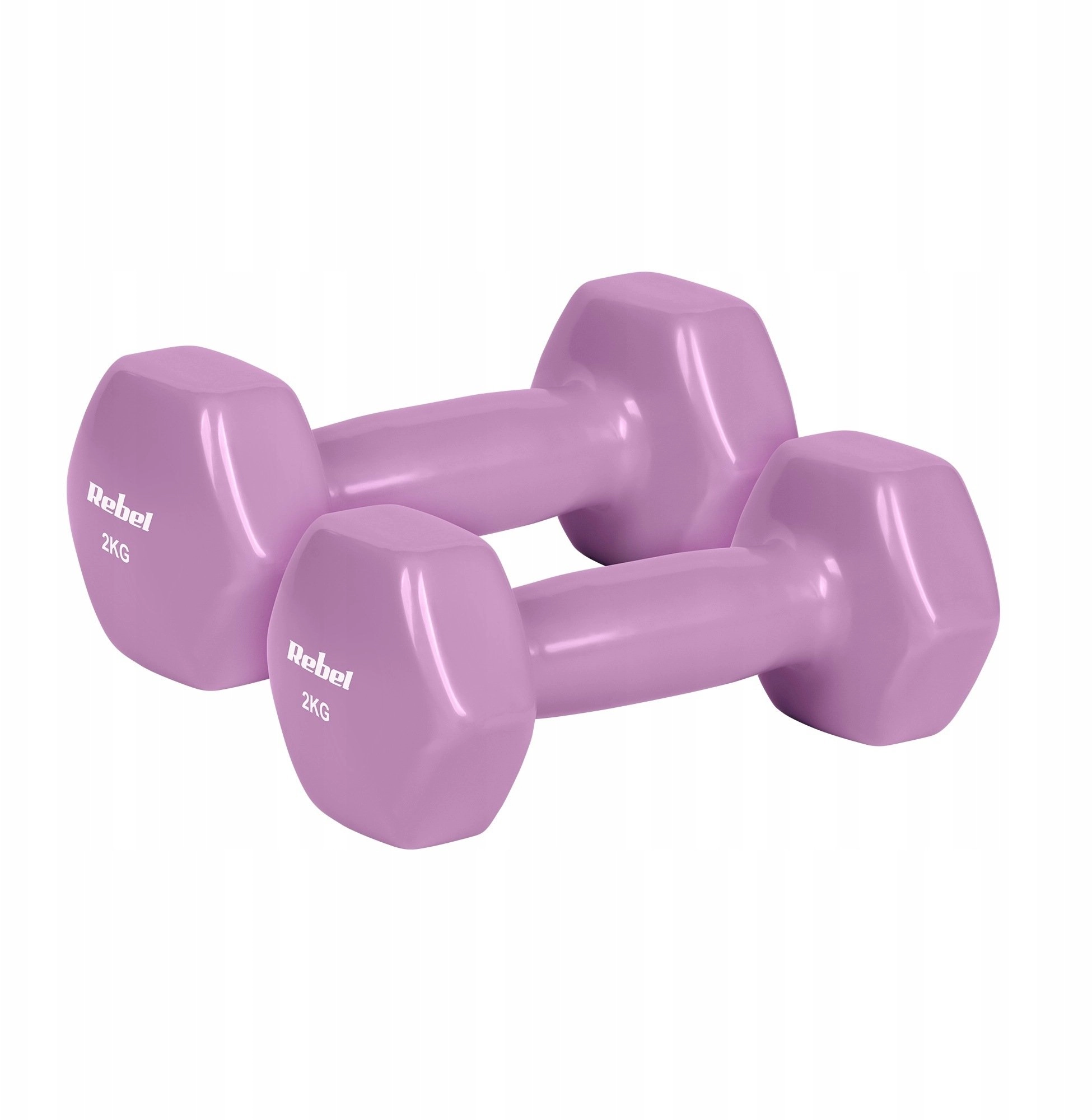 Rebel Hantelki żeliwne winylowe HEX 2x2kg
