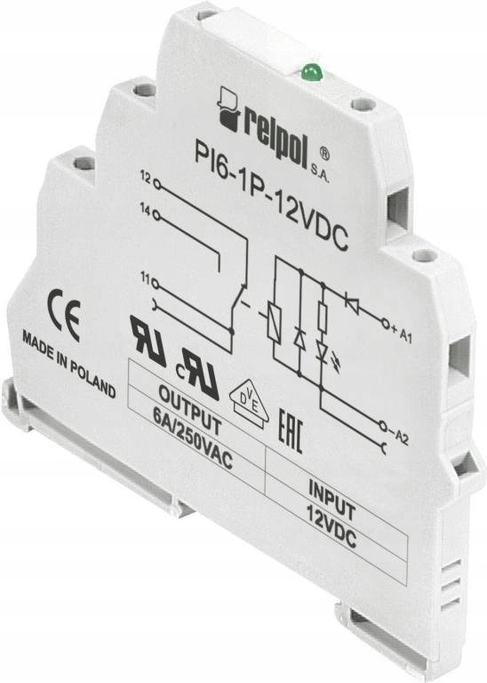 Interface relay 1P 6A 24V AC/DC