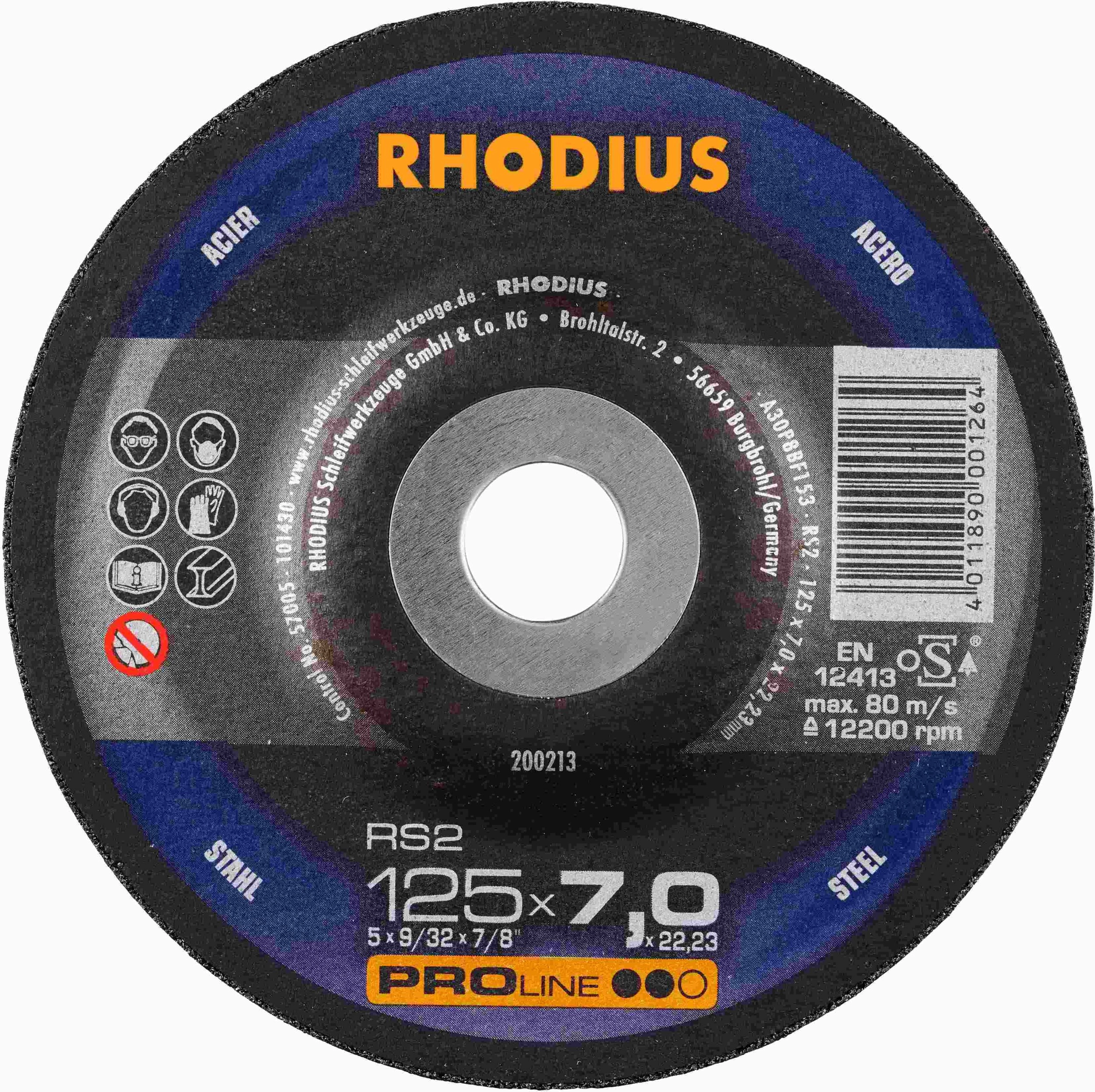 Rhodius 200213 RS2 Grinding disc (off-set)
