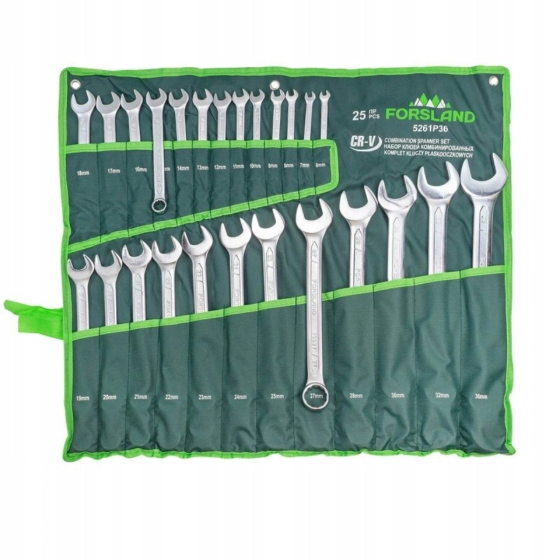 Set of 25-piece combination wrenches. (6-36mm)