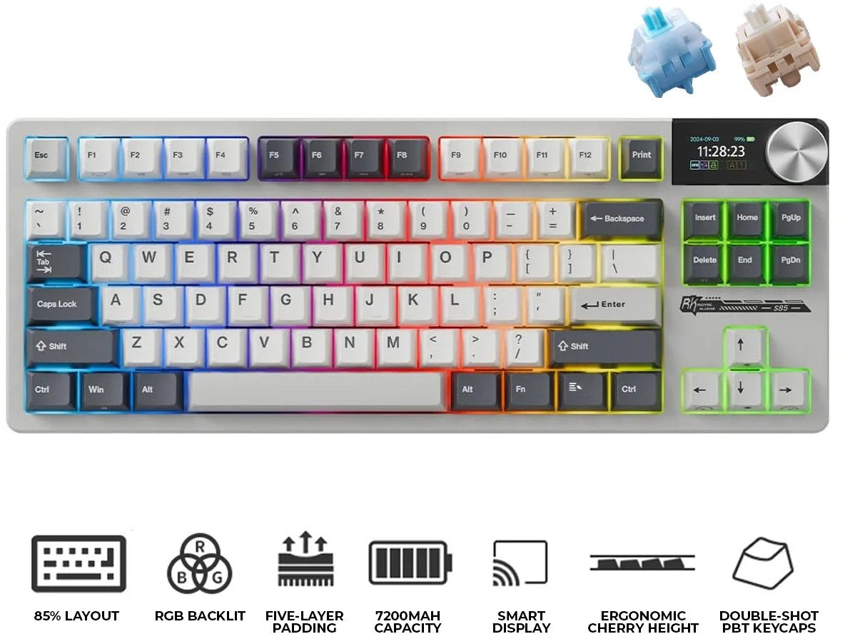 Royal Kludge S85 RGB White Night
