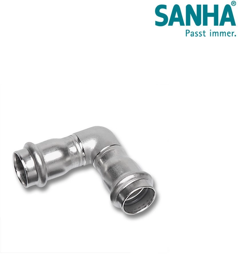 NiroSan-Press Elbow 90° PxP 28 connectors