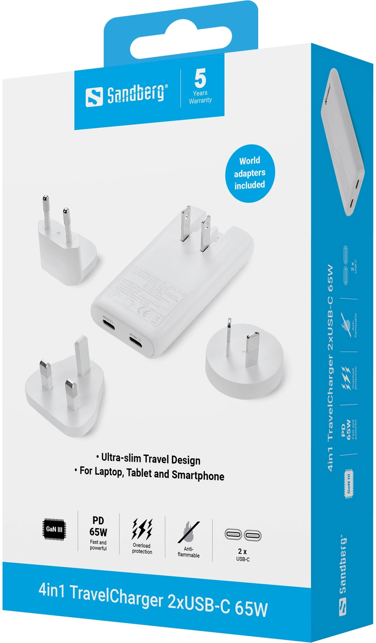 Sandberg 441-68 4in1 TravelCharger 2xUSB-C 65W