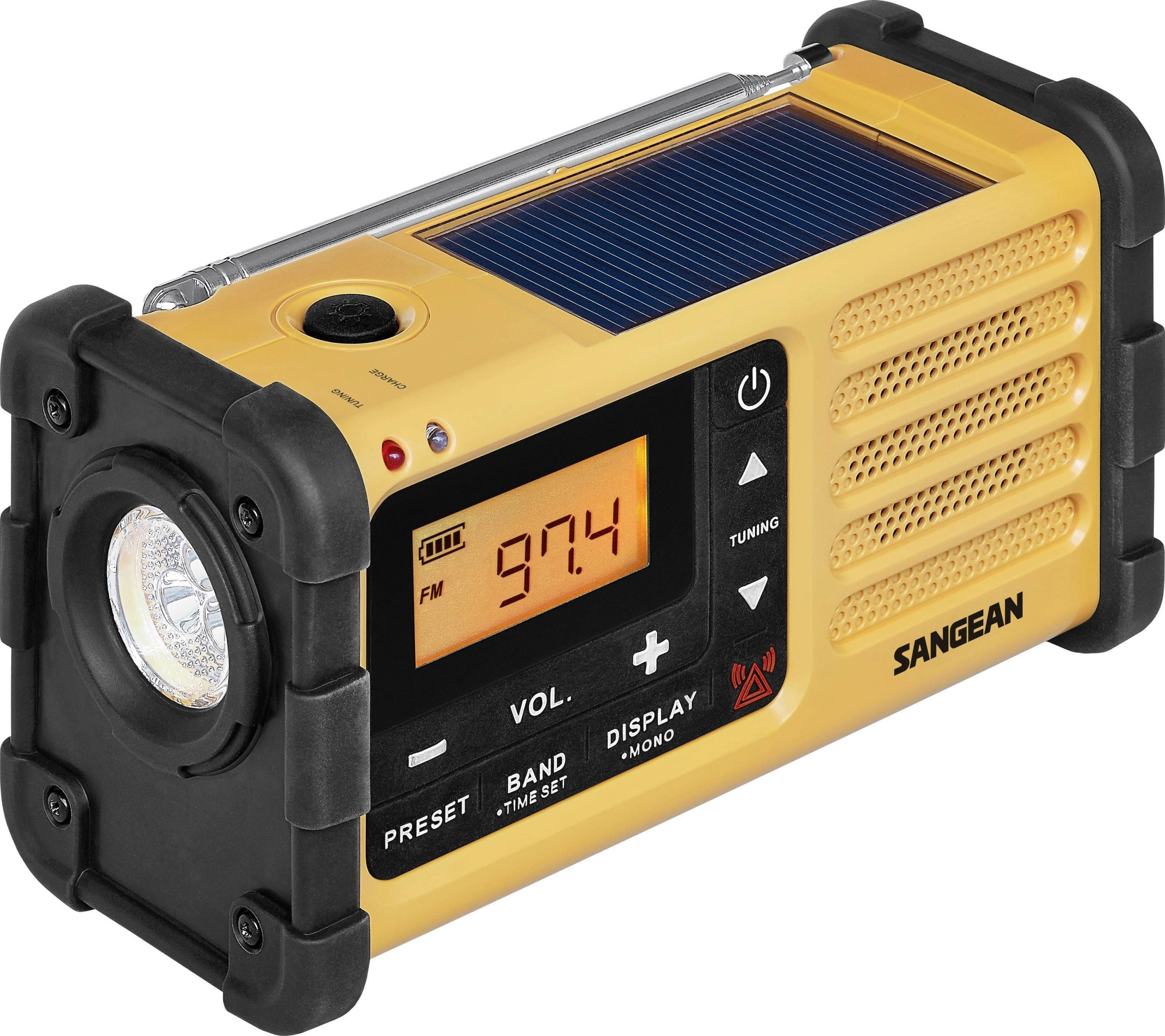 Sangean MMR-88 (USB-C) yellow emergency/crank/solar radio