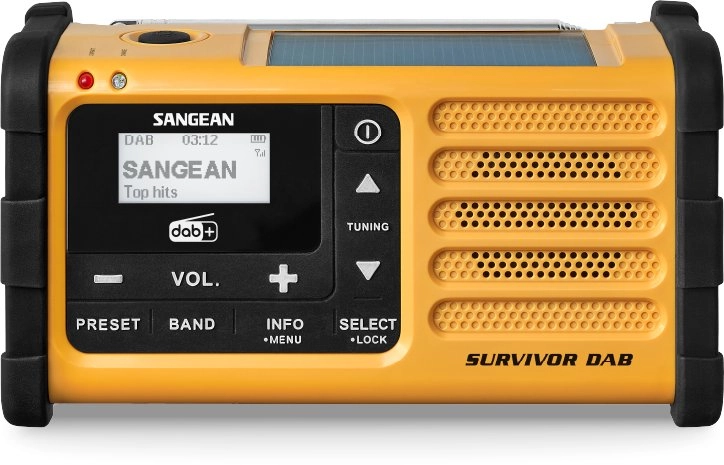 Sangean MMR-88 DAB+ (USB-C) yellow emergency/crank/solar
