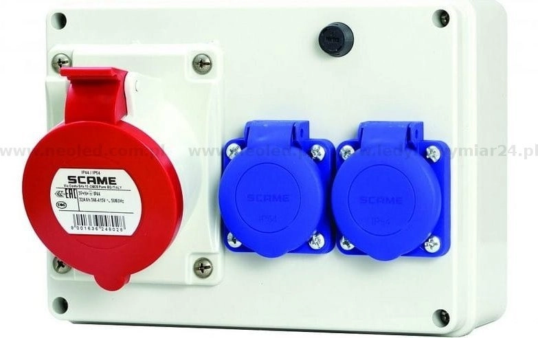 Scame Rozdzielnica budowlana natynkowa 1x16A/5P 2x230V