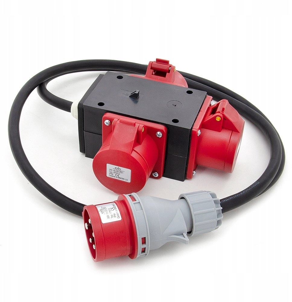 Power splitter portable adapter IP44 3x16A