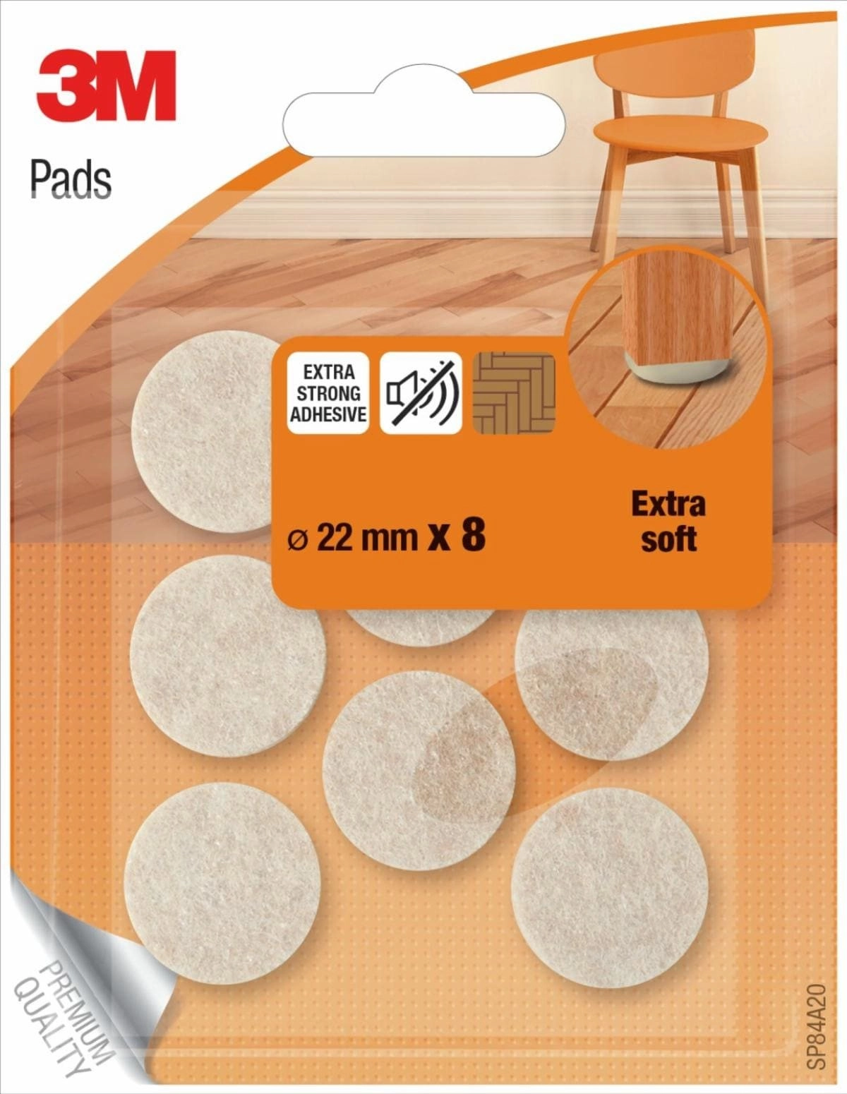 3M SP84A20 furniture floor protector pad