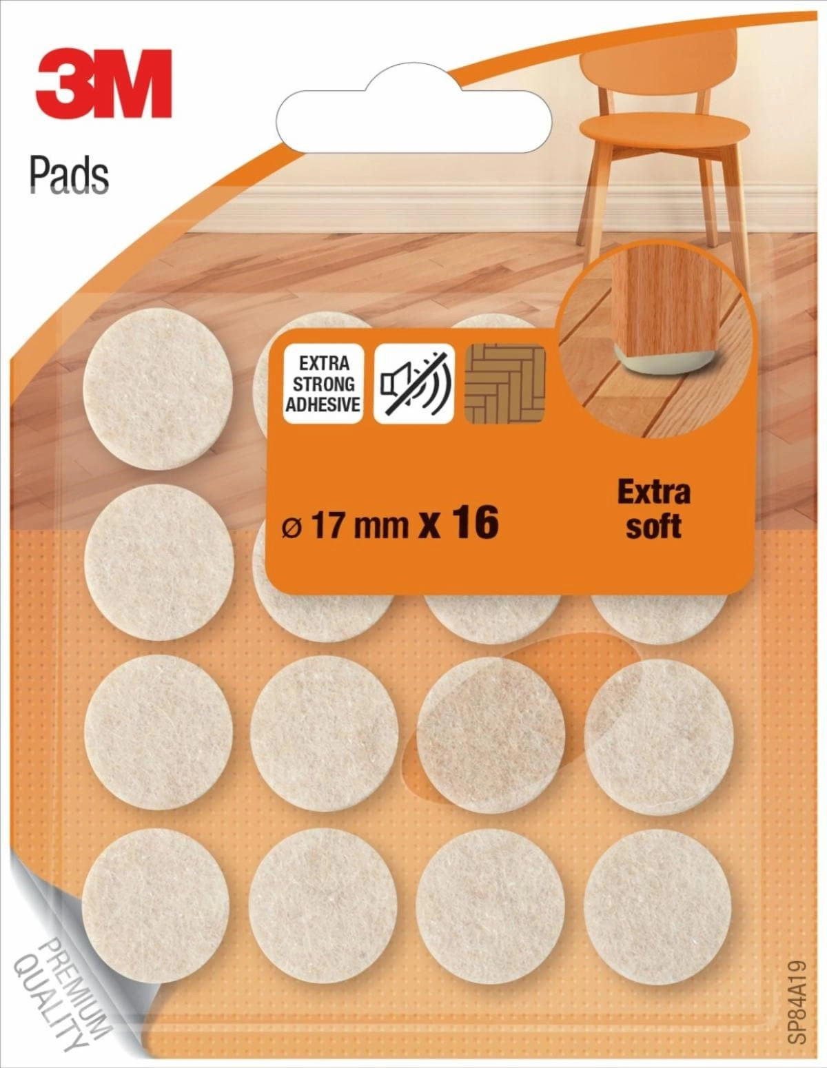 3M SP84A19 furniture floor protector pad