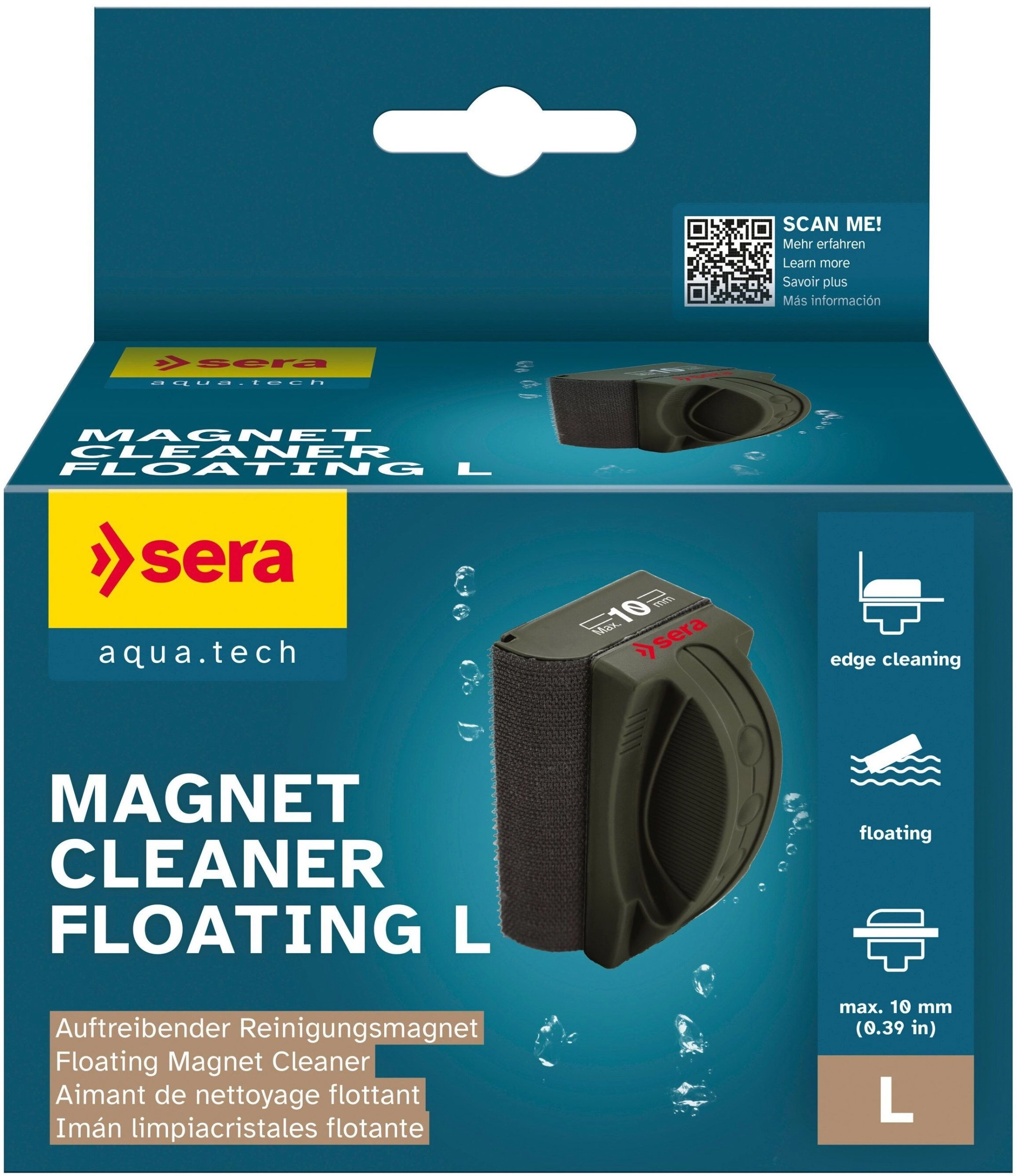 Sera Magnetic Cleaner Floating Glass 10