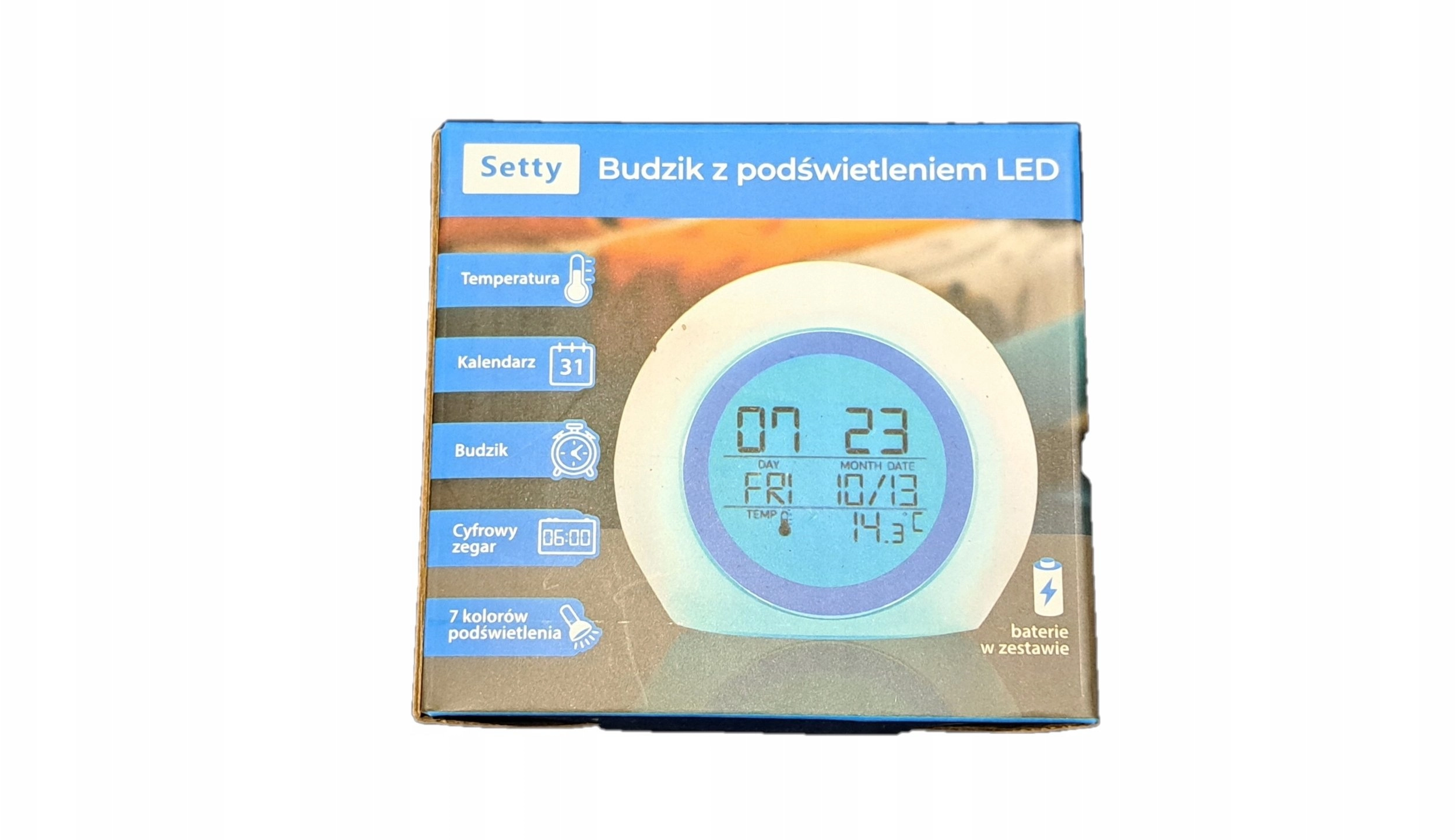 Setty alarm clock with LED backlight
