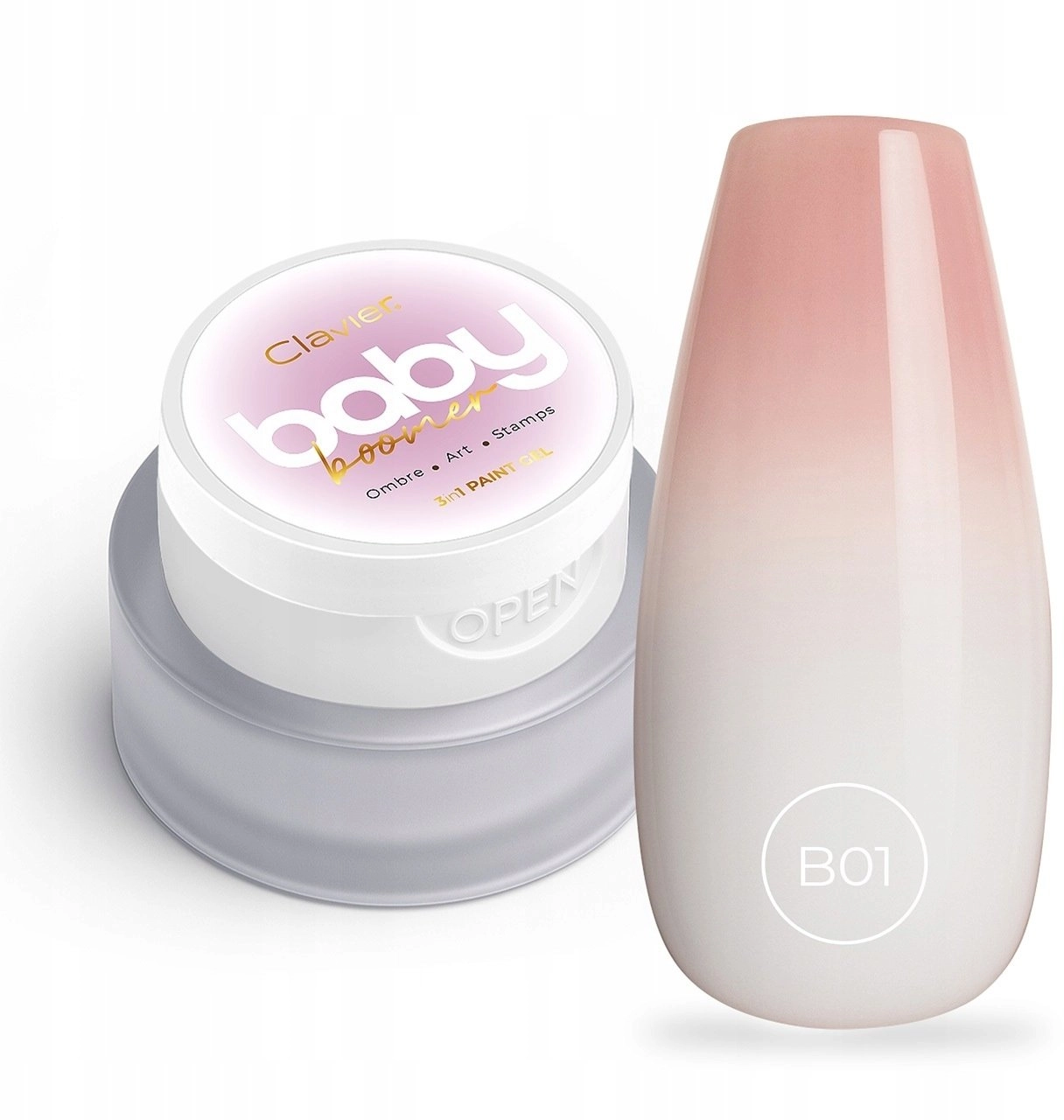 CLAVIER_Baby Boomer building gel 3in1 B01
