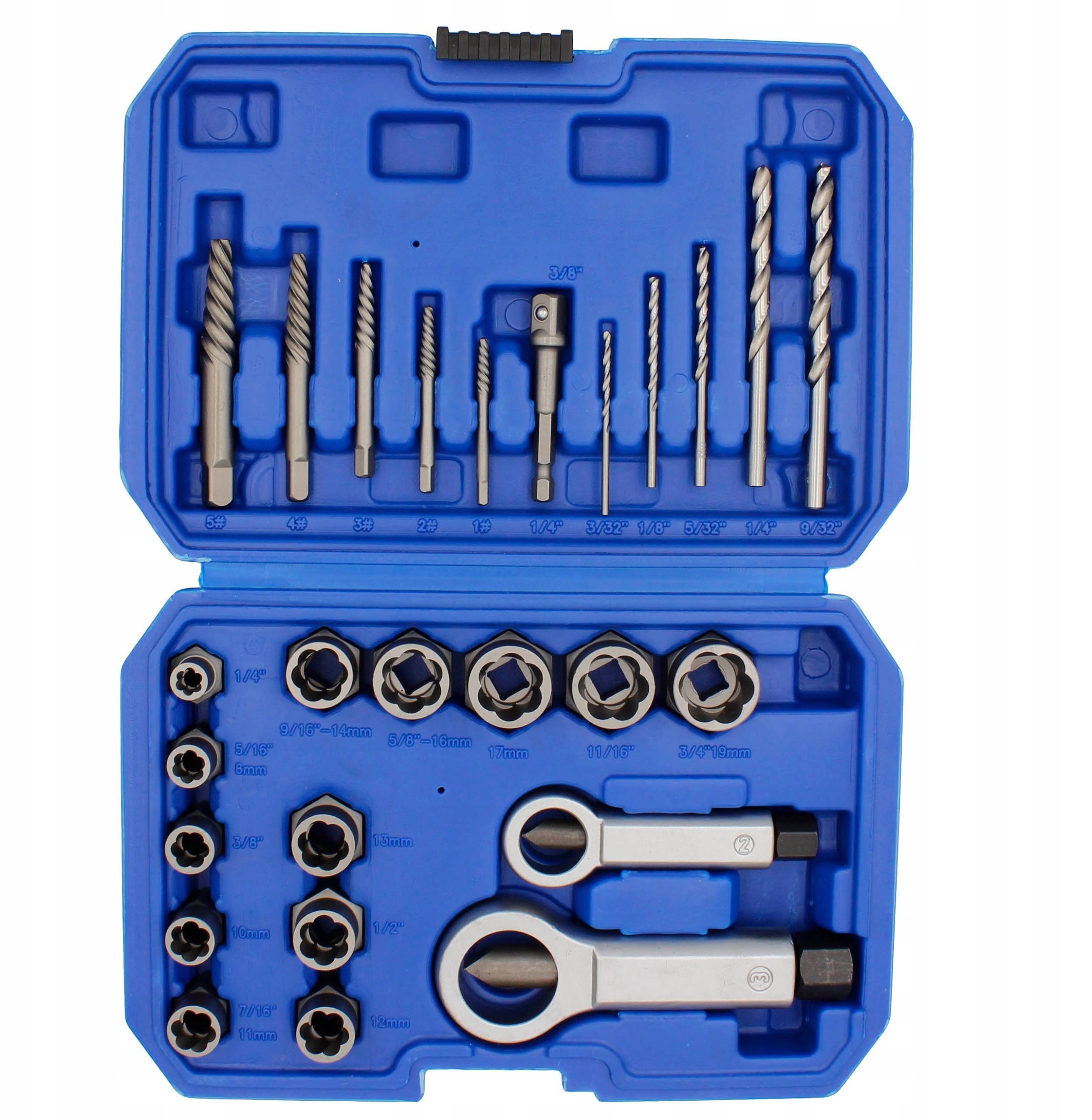 EXTRACTORS FOR BROKEN SCREWS 26 pcs