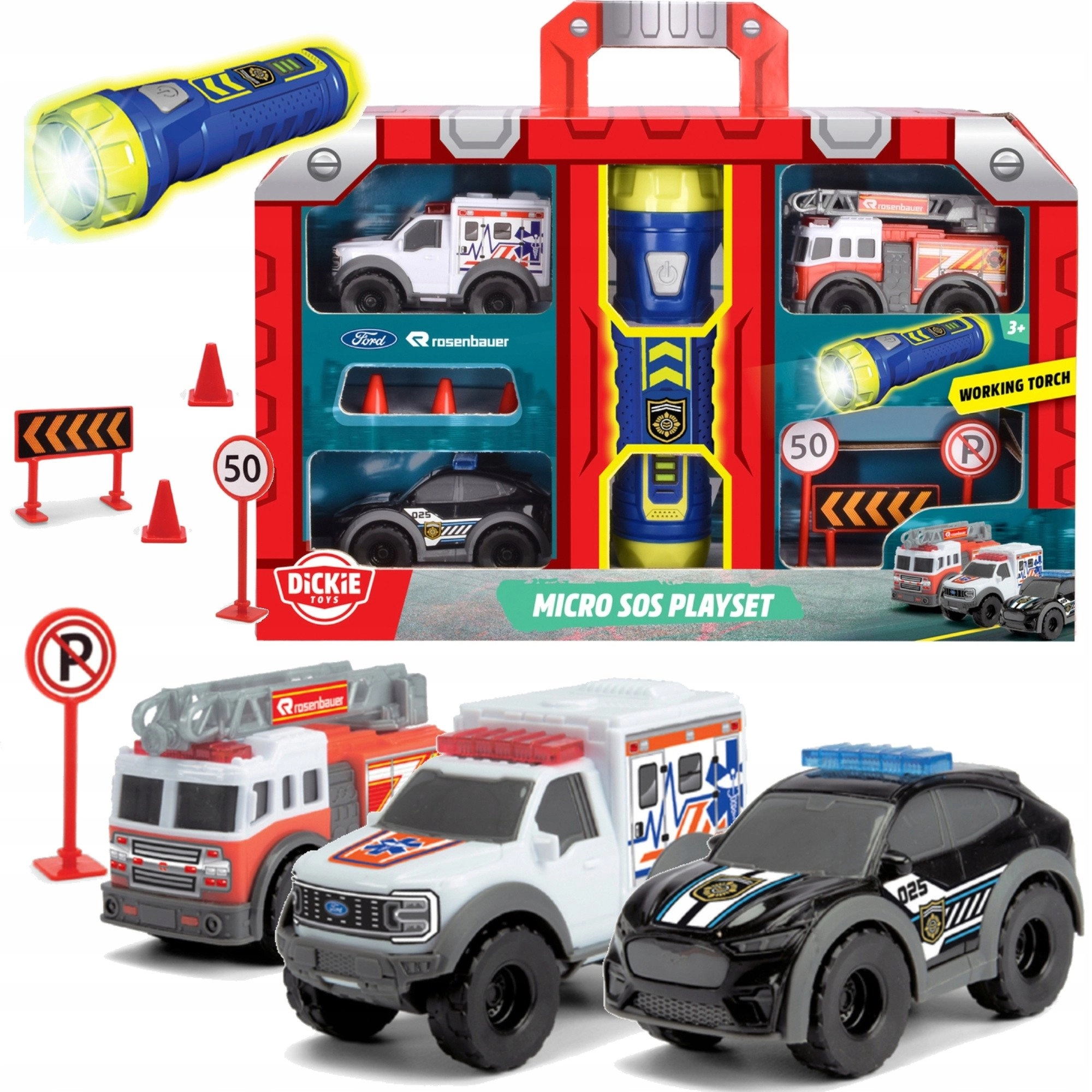 Dickie SOS set of 3 vehicles
