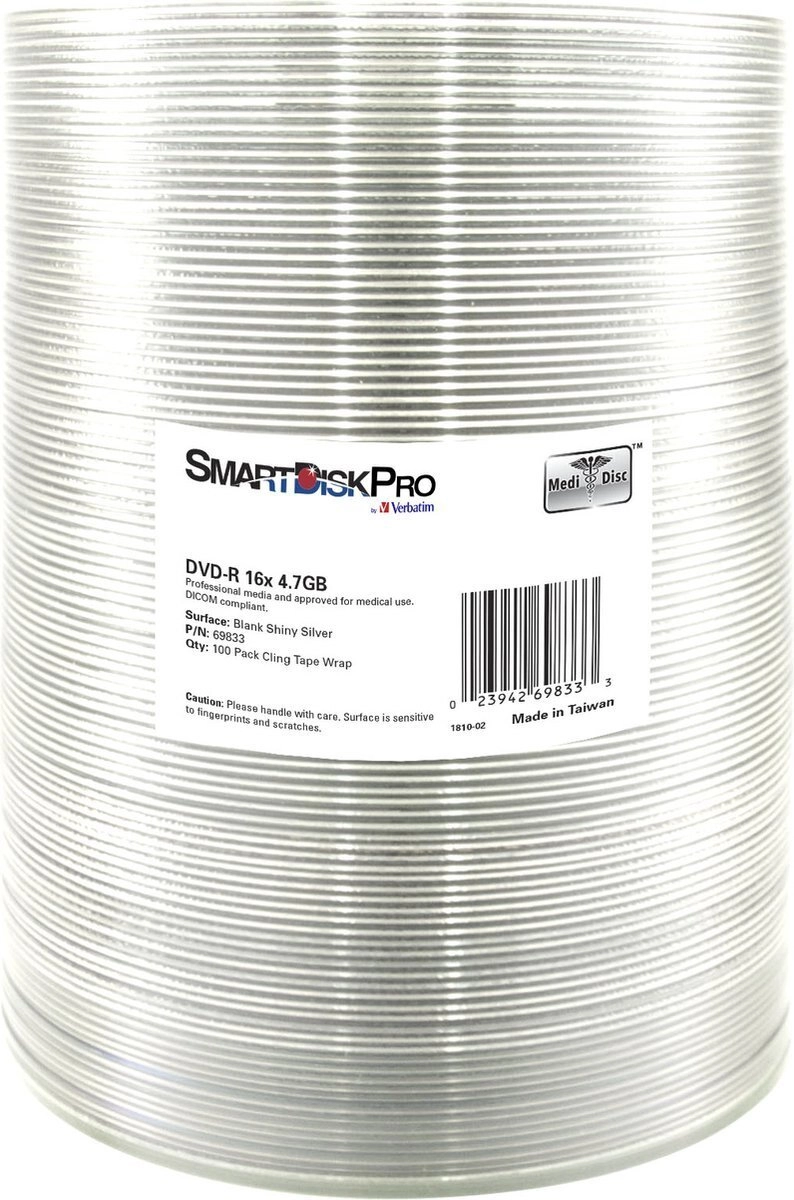 SmartDisk DVD-R Blank Shiny Silver 69833