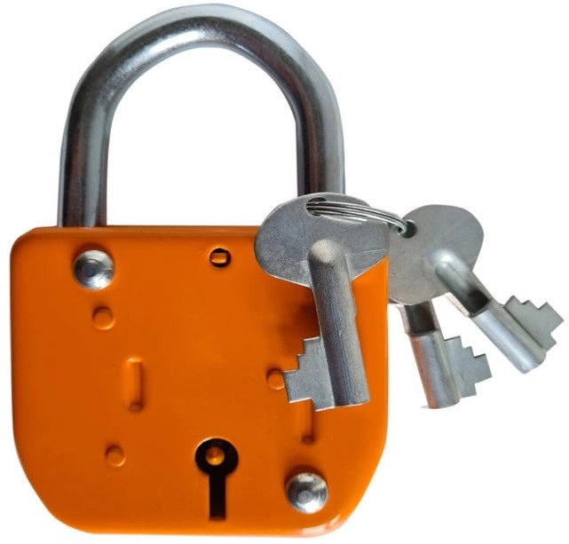 PAD LOCK LOTE 3 KEYS ORANGE