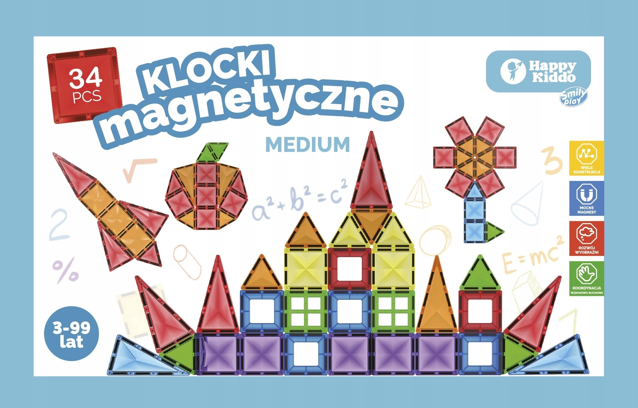Magnetic blocks 34 pieces SmilyPlay SP85384