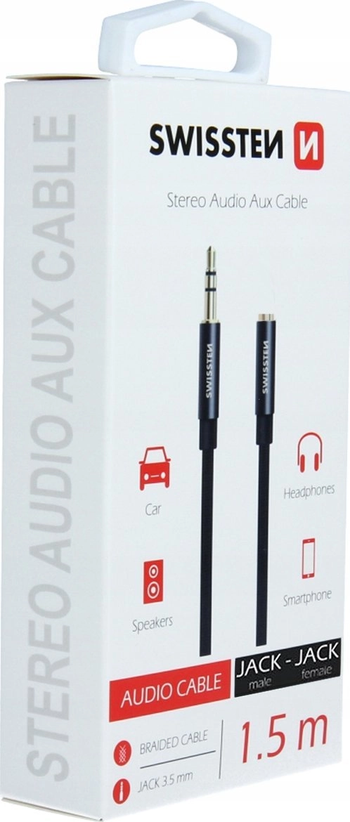 Swissten Textile Audio Cable 3 5