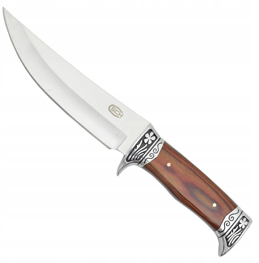SCK hunting knife with a wooden