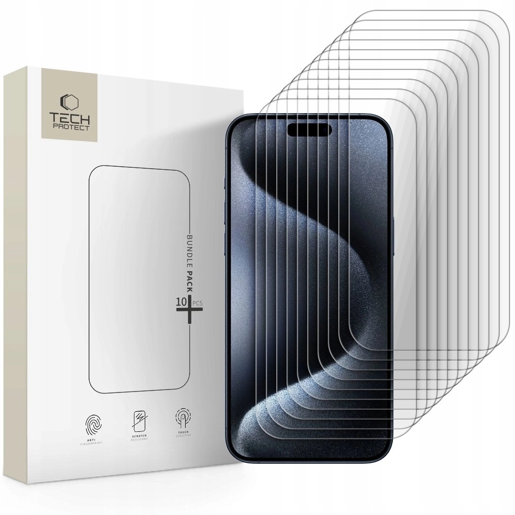 Spigen Tempered glass TECH-PROTECT BUNDLE 10-PACK