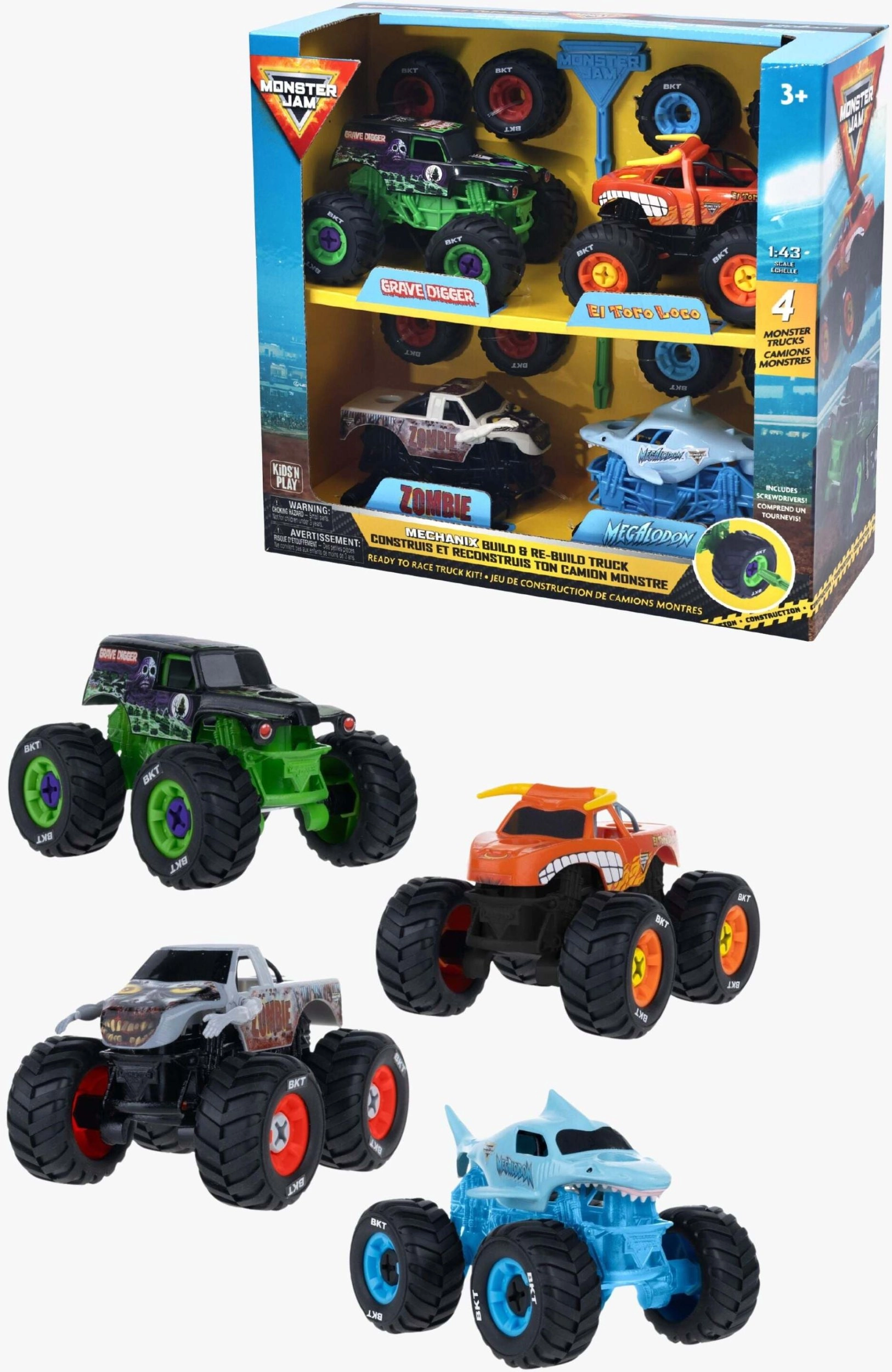 Monster Jam Mechanix 1:32 Build N