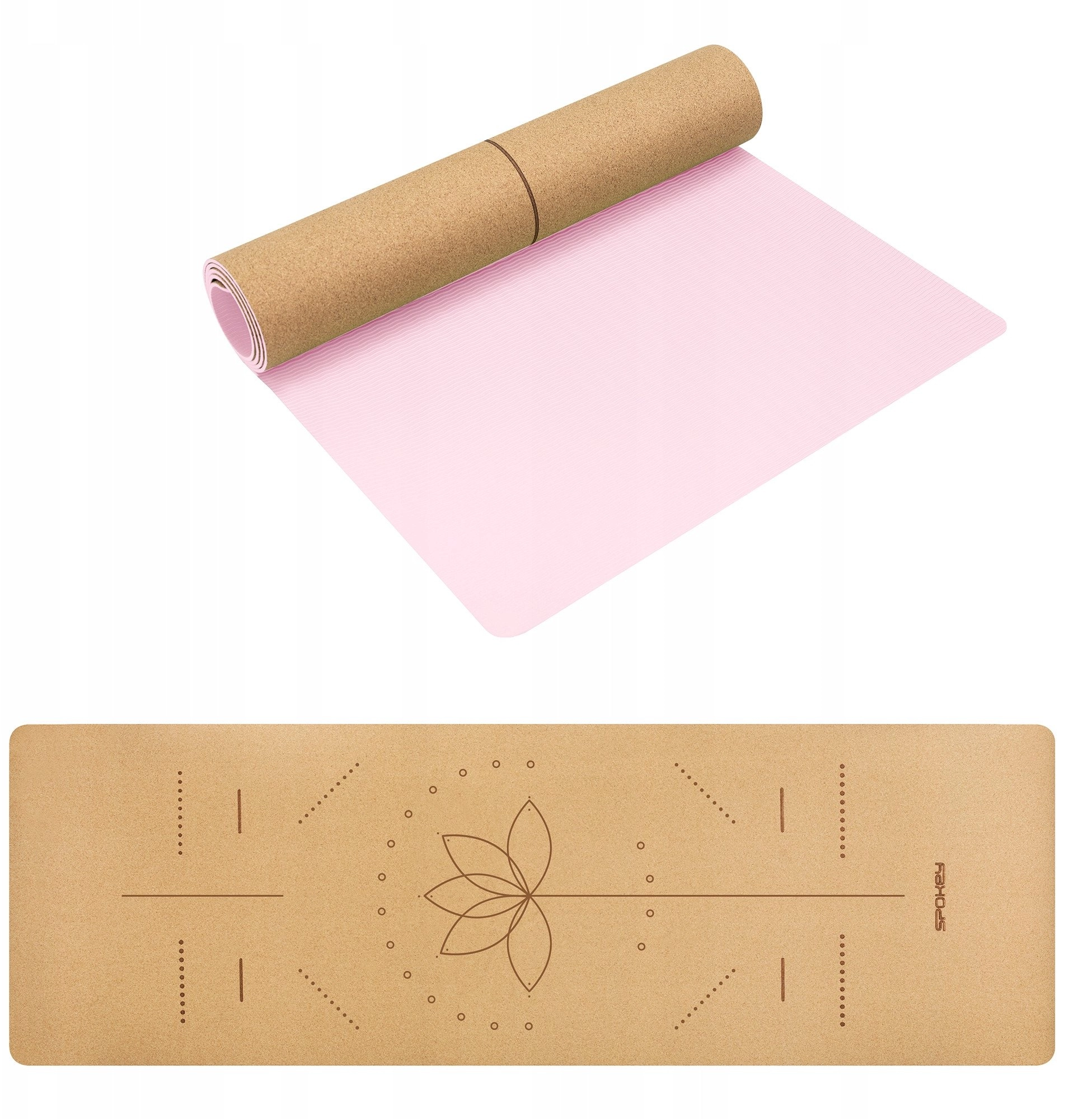 Spokey SAVASANA cork fitness mat for