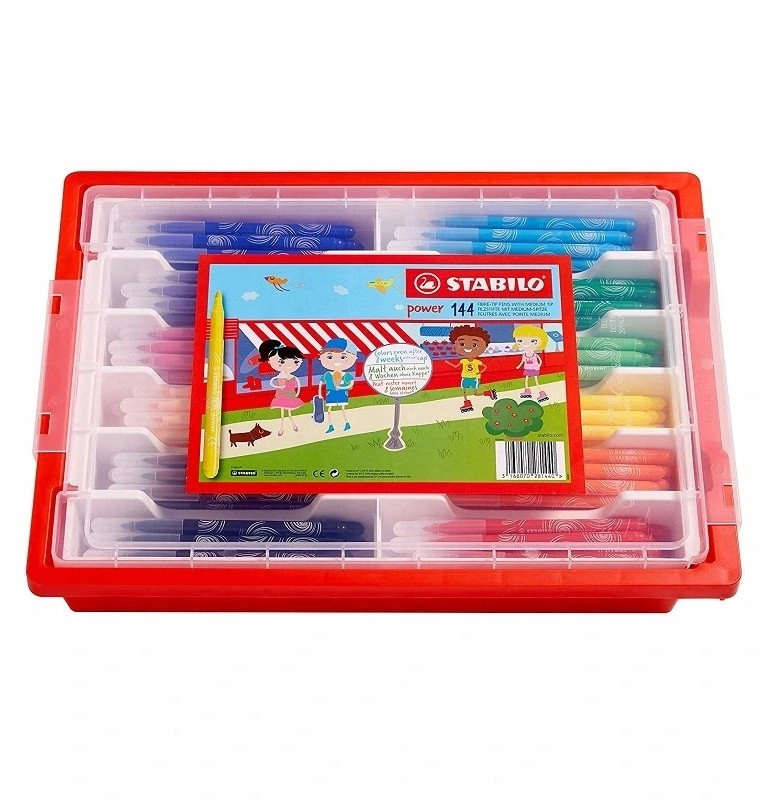 Stabilo Power Børnetusch Klassesæt med 12x12
