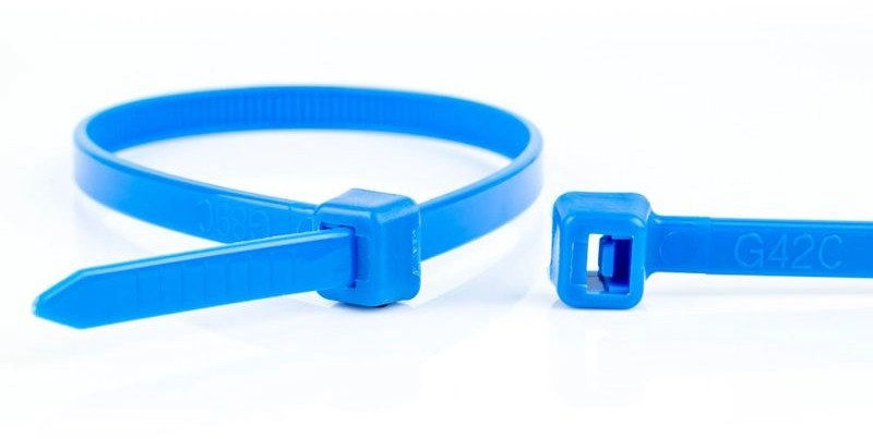 WKK plastic cable ties blue 200x3