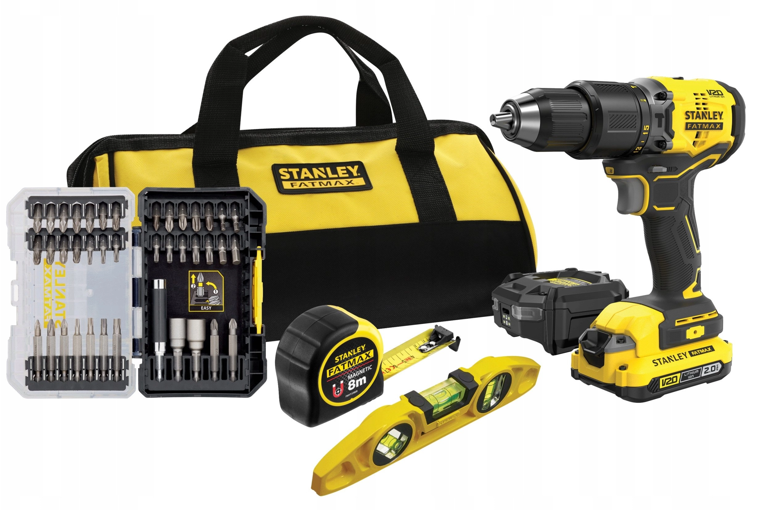 DRILL/DRIVER SET WITH ACCESSORIES SFMCK101D1S STANLEY