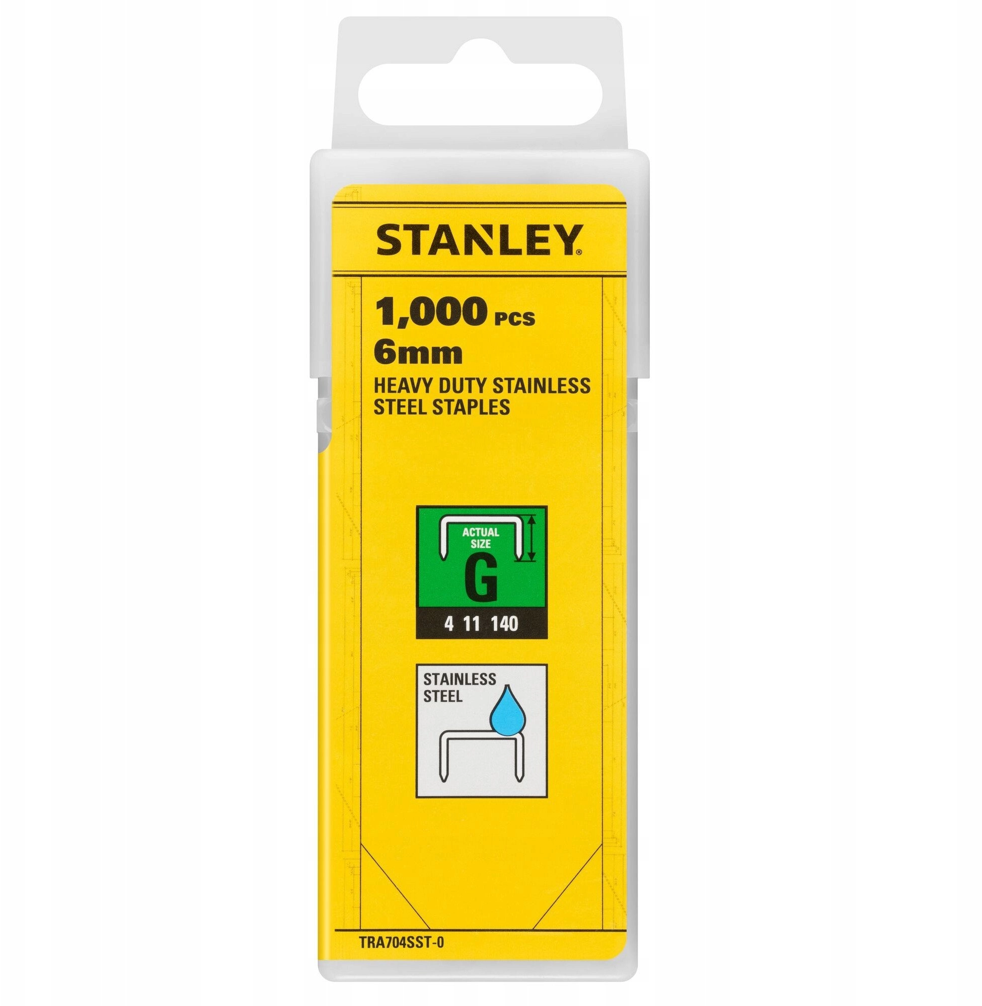 STANLEY STAPLES G 6mm 1000 DURABLE