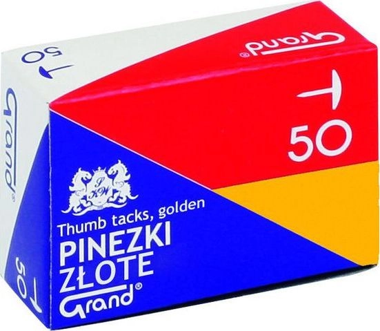 Staples Pinezki złote  50 sztuk AB1429