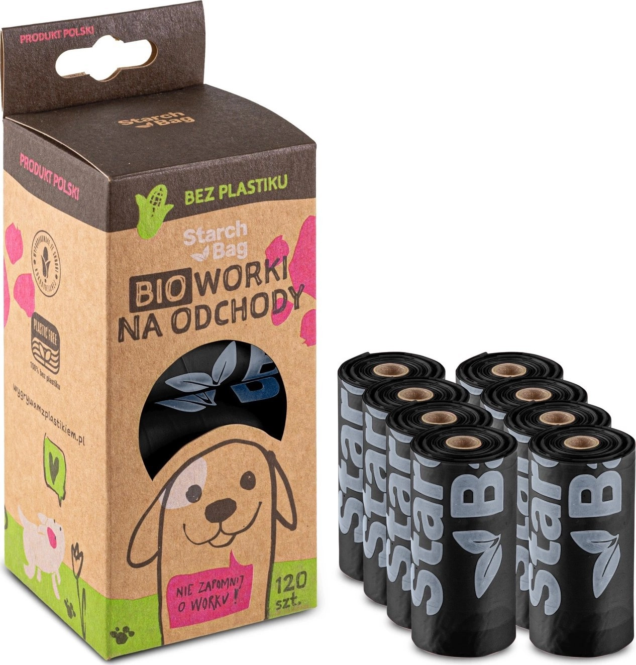 STARCHBAG BIO compostable poop bags black