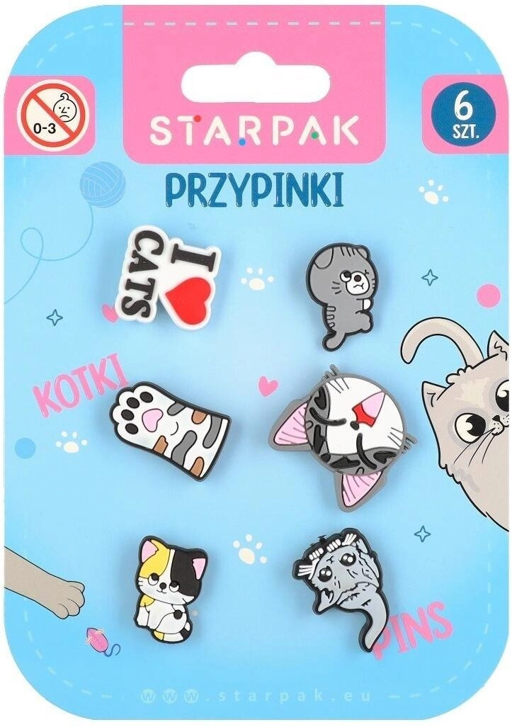 Cats pins 6 pcs 5907414800309