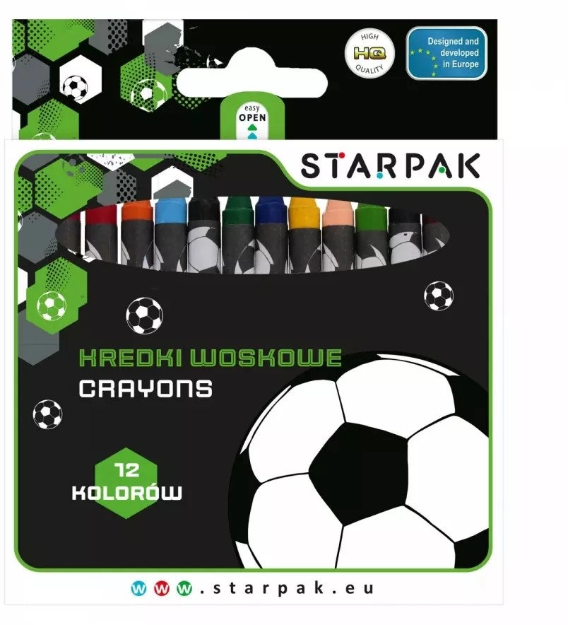 WAX PENCILS 12 COL FOOTBALL STK