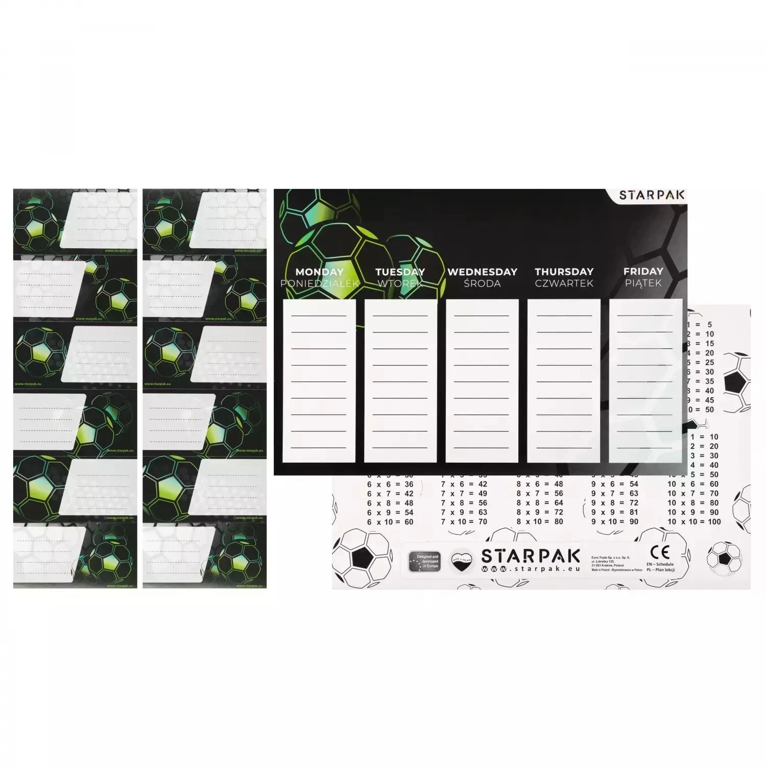 A5 LESSON SCHEDULE PASTE ON YOUR