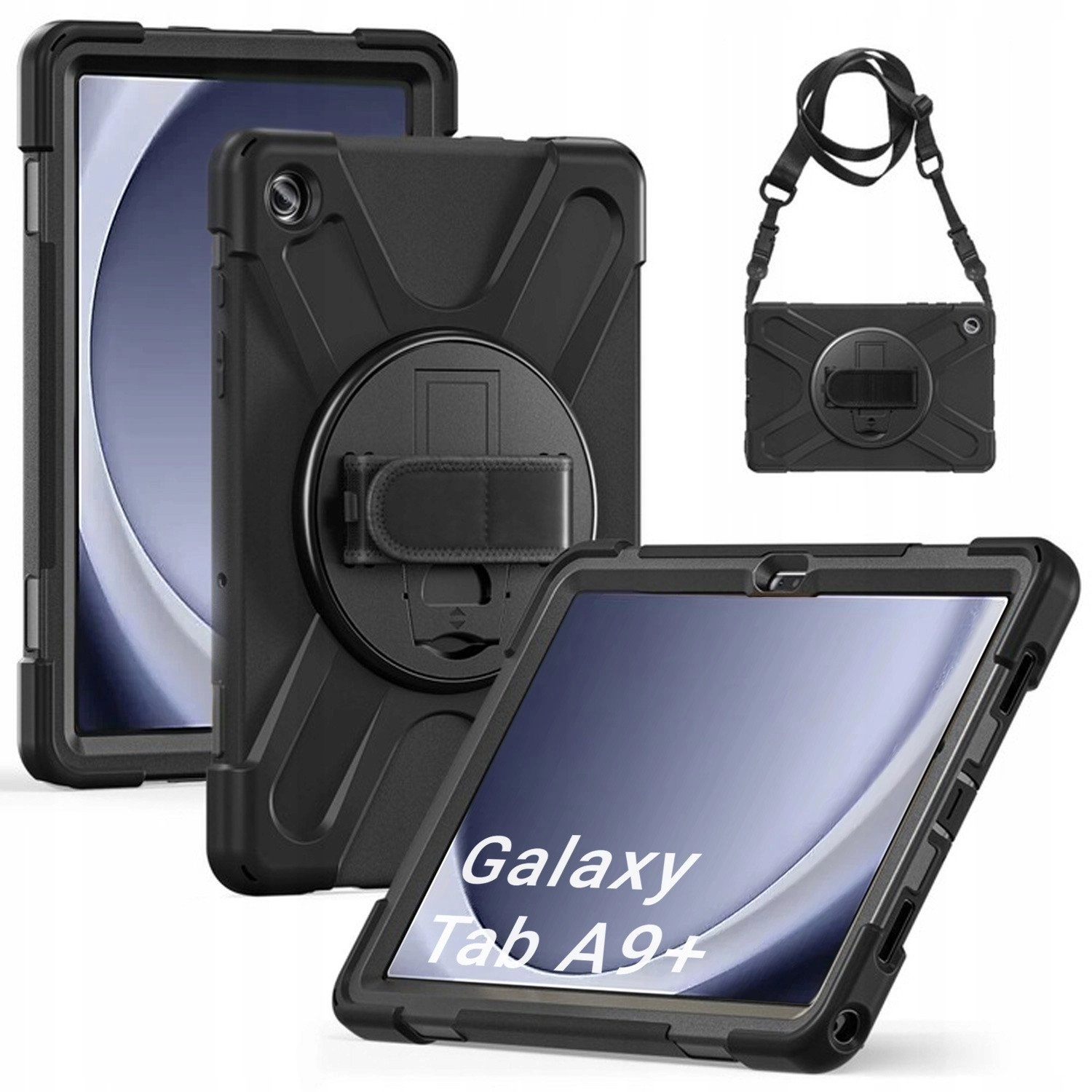 Armor case with holder and strap