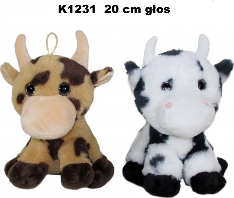 Maskotka Krowa 2 kolory 20cm 163790